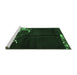 Sideview of Machine Washable Abstract Emerald Green Modern Area Rugs, wshabs3148emgrn