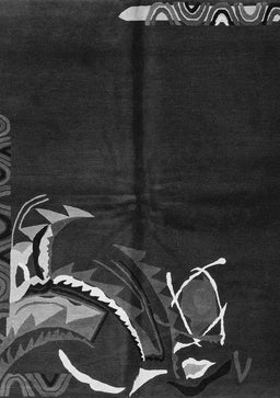 Abstract Gray Modern Rug, abs3148gry