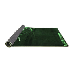 Sideview of Abstract Emerald Green Modern Rug, abs3148emgrn