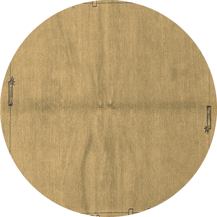Round Abstract Brown Modern Rug, abs3149brn