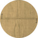 Round Abstract Brown Modern Rug, abs3149brn