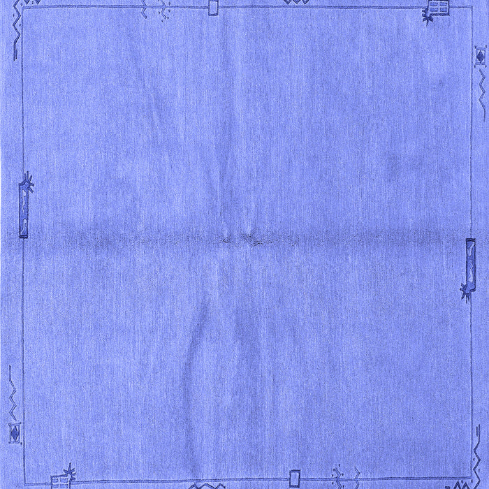 Square Abstract Blue Modern Rug, abs3149blu