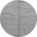 Round Abstract Gray Modern Rug, abs3149gry