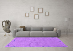 Machine Washable Abstract Purple Modern Area Rugs in a Living Room, wshabs3149pur
