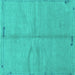 Square Abstract Turquoise Modern Rug, abs3149turq