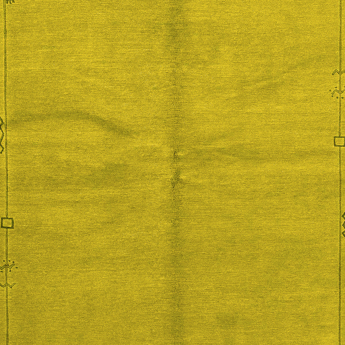 Machine Washable Abstract Yellow Modern Rug, wshabs3149yw