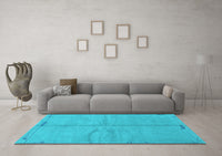 Machine Washable Abstract Light Blue Modern Rug, wshabs3149lblu