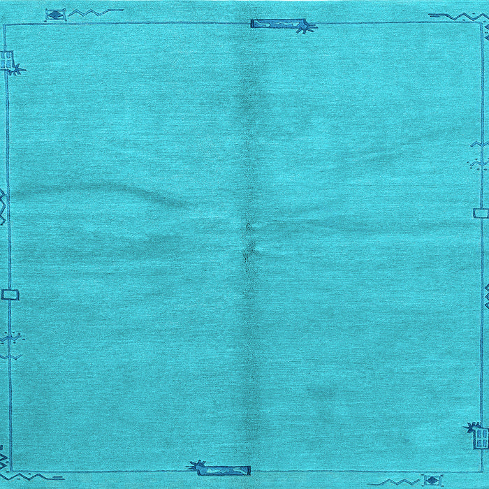 Square Machine Washable Abstract Light Blue Modern Rug, wshabs3149lblu