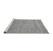 Sideview of Machine Washable Abstract Gray Modern Rug, wshabs314gry