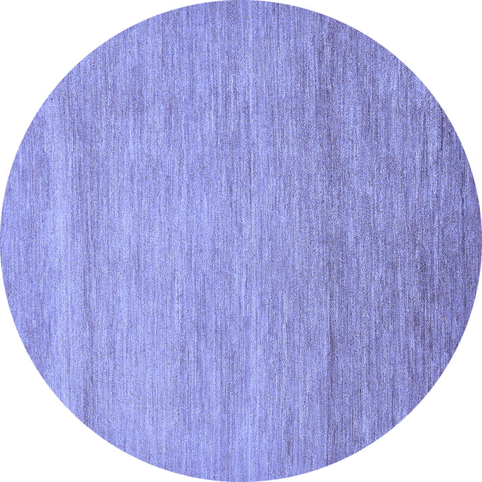 Round Abstract Blue Modern Rug, abs314blu