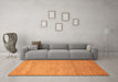 Machine Washable Abstract Orange Modern Area Rugs in a Living Room, wshabs314org