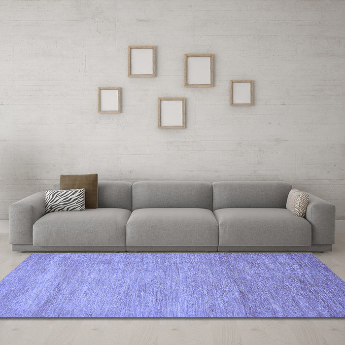 Machine Washable Abstract Blue Modern Rug in a Living Room, wshabs314blu