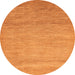 Round Abstract Orange Modern Rug, abs314org