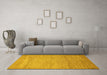 Machine Washable Abstract Yellow Modern Rug in a Living Room, wshabs314yw