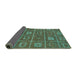 Sideview of Abstract Army Green Modern Rug, abs315