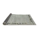 Sideview of Abstract Gunmetal Gray Modern Rug, abs3150