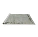 Sideview of Machine Washable Abstract Gunmetal Gray Rug, wshabs3150