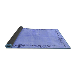 Sideview of Abstract Blue Modern Rug, abs3150blu