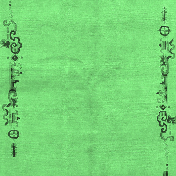 Machine Washable Abstract Emerald Green Modern Area Rugs, wshabs3150emgrn