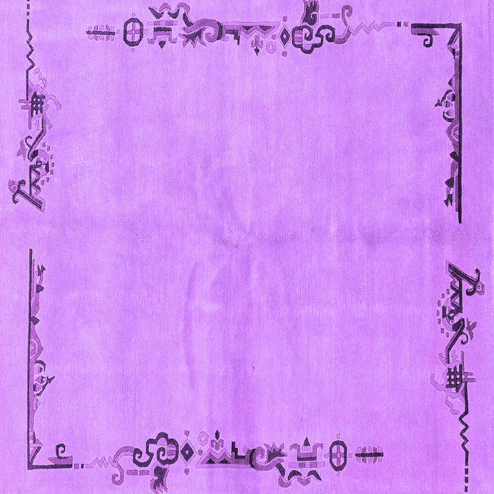 Square Machine Washable Abstract Purple Modern Area Rugs, wshabs3150pur