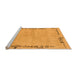 Sideview of Machine Washable Abstract Orange Modern Area Rugs, wshabs3150org