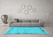 Machine Washable Abstract Light Blue Modern Rug in a Living Room, wshabs3150lblu