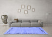 Machine Washable Abstract Blue Modern Rug in a Living Room, wshabs3150blu