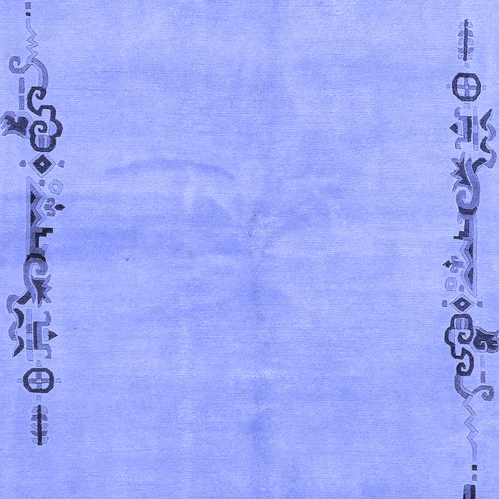 Abstract Blue Modern Rug, abs3150blu