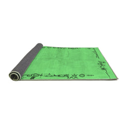 Sideview of Abstract Emerald Green Modern Rug, abs3150emgrn