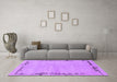 Machine Washable Abstract Purple Modern Area Rugs in a Living Room, wshabs3150pur