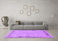 Machine Washable Abstract Purple Modern Rug, wshabs3150pur