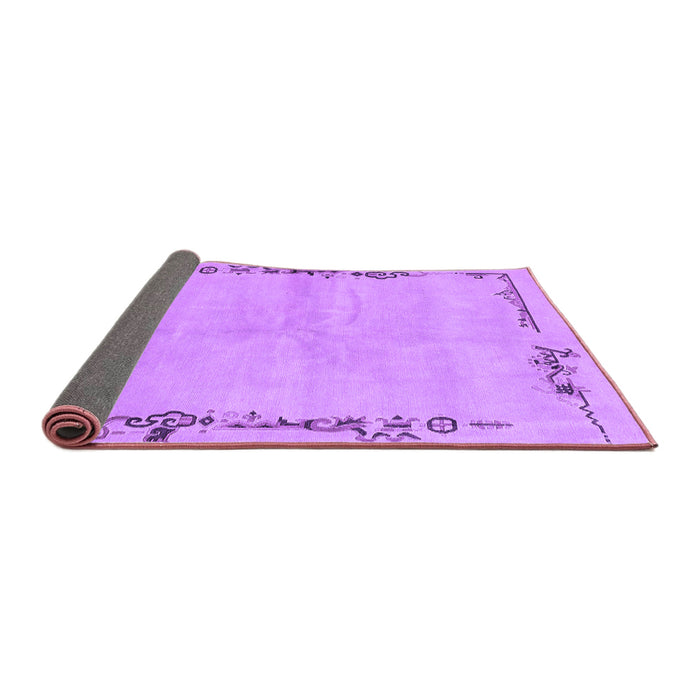 Sideview of Abstract Purple Modern Rug, abs3150pur
