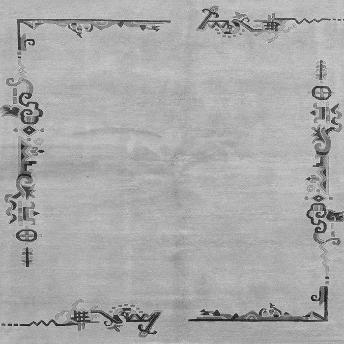 Square Machine Washable Abstract Gray Modern Rug, wshabs3150gry