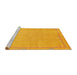 Sideview of Machine Washable Abstract Orange Rug, wshabs3151