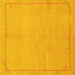 Square Abstract Yellow Modern Rug, abs3151yw