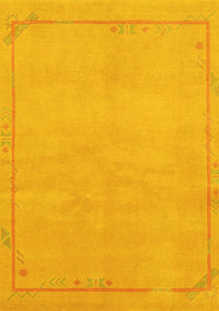 Abstract Yellow Modern Rug, abs3151yw