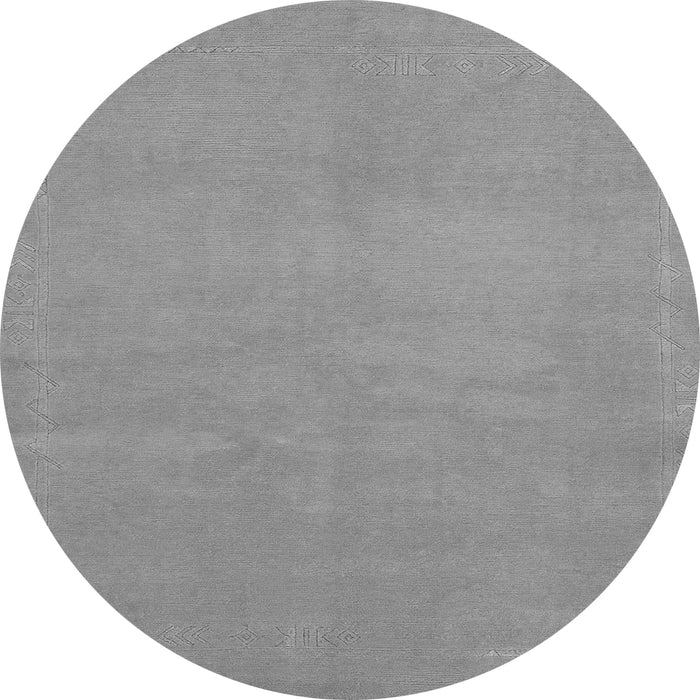 Round Abstract Gray Modern Rug, abs3151gry