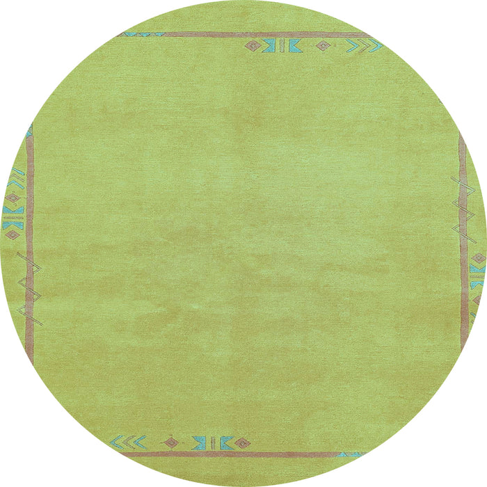 Round Machine Washable Abstract Light Blue Modern Rug, wshabs3151lblu