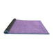 Sideview of Abstract Blue Modern Rug, abs3151blu