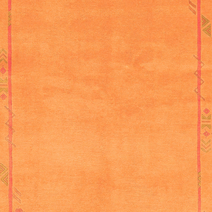 Machine Washable Abstract Orange Modern Area Rugs, wshabs3151org