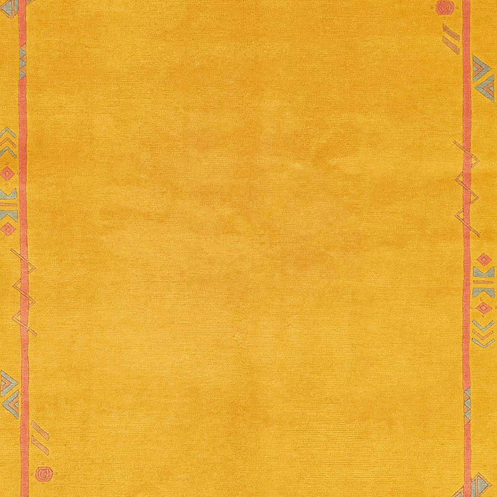 Machine Washable Abstract Orange Rug, wshabs3151