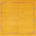 Square Abstract Orange Modern Rug, abs3151