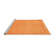 Sideview of Machine Washable Abstract Orange Modern Area Rugs, wshabs3151org