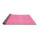 Sideview of Abstract Pink Modern Rug, abs3151pnk