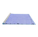 Sideview of Machine Washable Solid Blue Modern Rug, wshabs3152blu