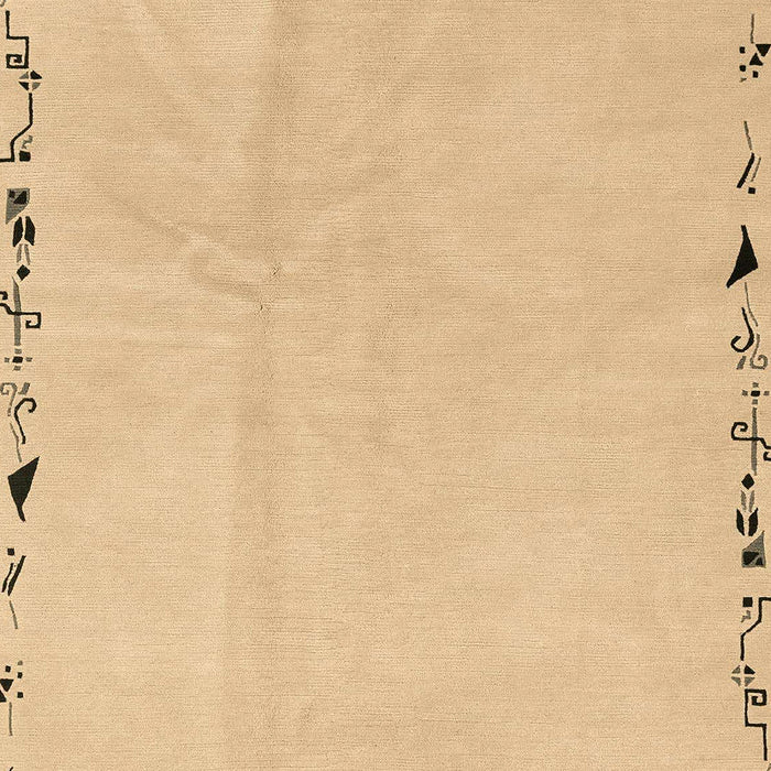 Machine Washable Abstract Yellow Rug, wshabs3152