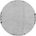 Round Solid Gray Modern Rug, abs3152gry