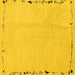 Square Solid Yellow Modern Rug, abs3152yw