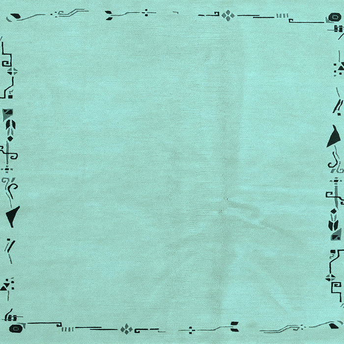 Square Machine Washable Solid Light Blue Modern Rug, wshabs3152lblu