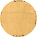 Round Solid Brown Modern Rug, abs3152brn